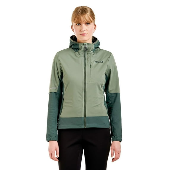 SWIX Adult Female Delda Light Softshell Jacket, Color: Sea Spray, Size: XS