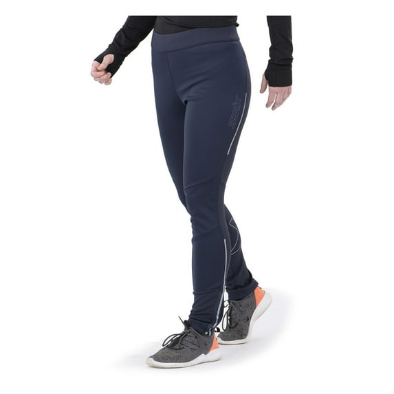 SWIX Adult Female Delda Light Softshell Tights, Color: Dark Navy, Size: L (29002-75100-L)