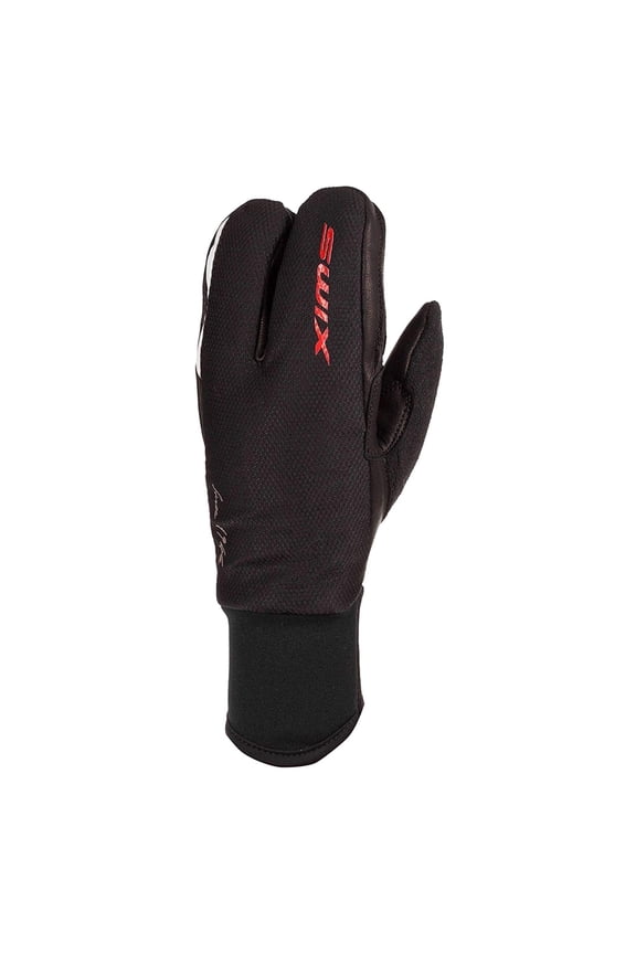 Adult Female Gunde Split Ski Mittens, Color: Black, Size: XS (H0789-10000-XS)