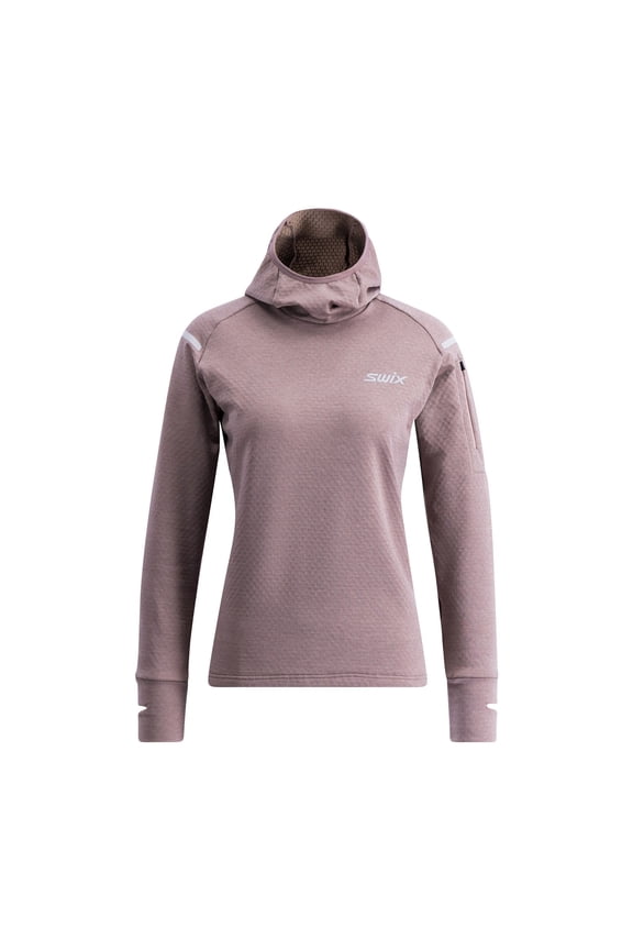 Adult Female Pace Light Plum Midlayer Hooded Sweater, Size: XS