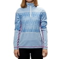 thumbnail image 1 of SWIX Adult Female Tista 1/2 Zip Sweater, Color: Blue Print, Size: XS, 1 of 4