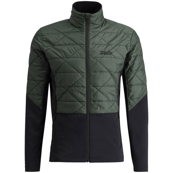 SWIX Adult Male Infinity Hybrid Forest/Black Insulated Jacket, Size: L (10150-24-20603-L)
