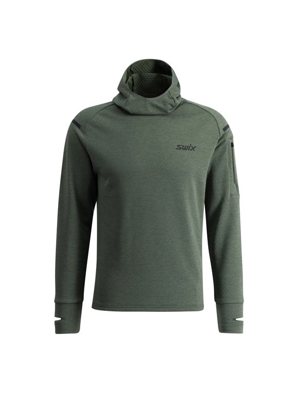 Adult Male Pace Midlayer Hooded Sweater, Color: Pine, Size: M