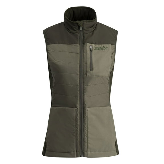 SWIX Women's Horizon Primaloft Vest, Color: Olive/Dark Olive, Size: XL
