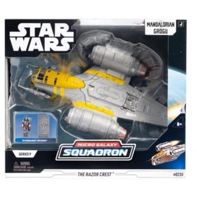 Star Wars Micro Galaxy Squadron Razor Crest - 7-inch Vehicle with 1-Inch Micro Figure Accessory