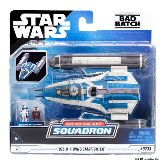 Star Wars Micro Galaxy Squadron BTL Y-wing - 5-inch Vehicle with Two 1-Inch Micro Figure Accessories