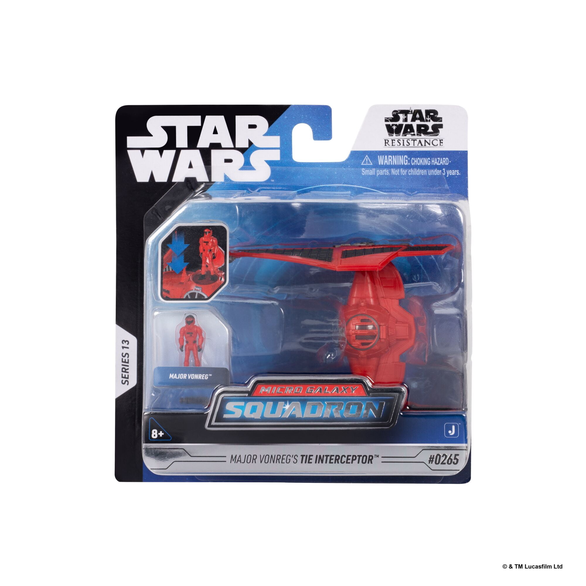 Star Wars™ Micro Galaxy Squadron First Order TIE Interceptor - 3-inch Vehicle with 1-inch Micro Figure Accessory