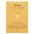 thumbnail image 1 of SWNXMG 14k Gold Plated Aries Necklace Emperor Tarot Card Constellation Jewelry Birthday Gift for Women, 1 of 4