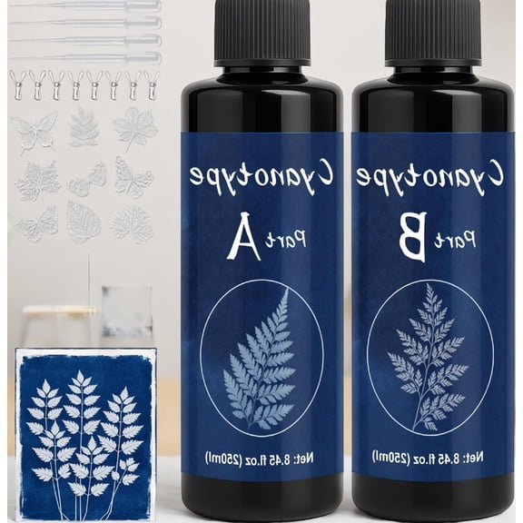 SWOEBTH 16.9oz Cyanotype Solution Kit, Premixed Ready-to-Use | Printing for Printing, Photographic Blueprints & DIY Art Projects