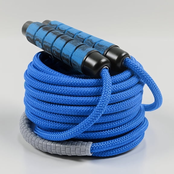 SWOEBTH 1pc 16 FT Double Dutch Jump Rope for and Adults, Adjustable Skipping Rope for 2-4 Jumpers, Rotating Handle