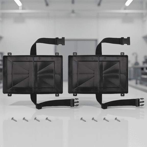 SWOEBTH 2-Pack Group 24 Tray with Strap for Automotive Marine RV and Boat, Adjustable Buckle, Fits Up to 7" x 11"