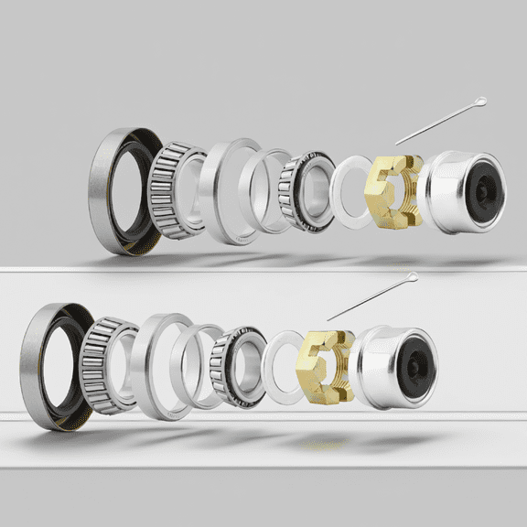 SWOEBTH 2-Set Trailer Bearing Kit L68149 L44649 for 3500 lb Spindle #84, 1-1/16" to 1-3/8" EZ-Lube with Grease Seals