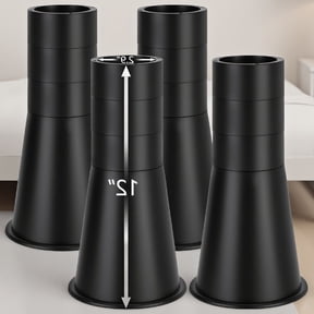 SWOEBTH 4 Pack Adjustable Bed Risers 12 Inch, Furniture Riser for Dorm Couch Sofa Desk Table , Supports up to 3000 Lbs