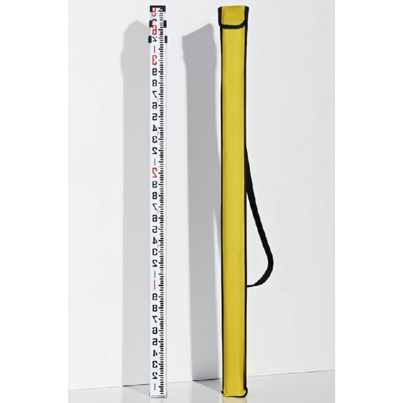 SWOEBTH 9 ft 3-Section Telescopic Grade Rod, -Sided Aluminum Survey Rod with Locking Buttons, Feet/Tenths Scale