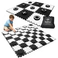 thumbnail image 1 of SWOOC Games - 2-in-1 Reversible Giant Checkers & Tic Tac Toe Game (4ft x 4ft) - Giant Board Games, 1 of 6