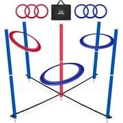 SWOOC Games - King Toss  | Giant Ring Toss Game for Kids and Adults 4ft x 4ft | Weatherproof Giant Outdoor Games for Adults and Family | Backyard Games | Giant Yard Games | Outside Lawn Games