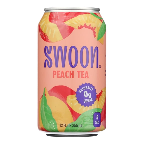 SWOON - Peach Zero Sugar Iced Tea - 12 Fz Case of