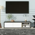 thumbnail image 1 of SWQQWEI 51''-98.4'' Modern Extendable Tv Console Up To 90'', 2 Drawers and 4 Shelves for Living Room, 1 of 10