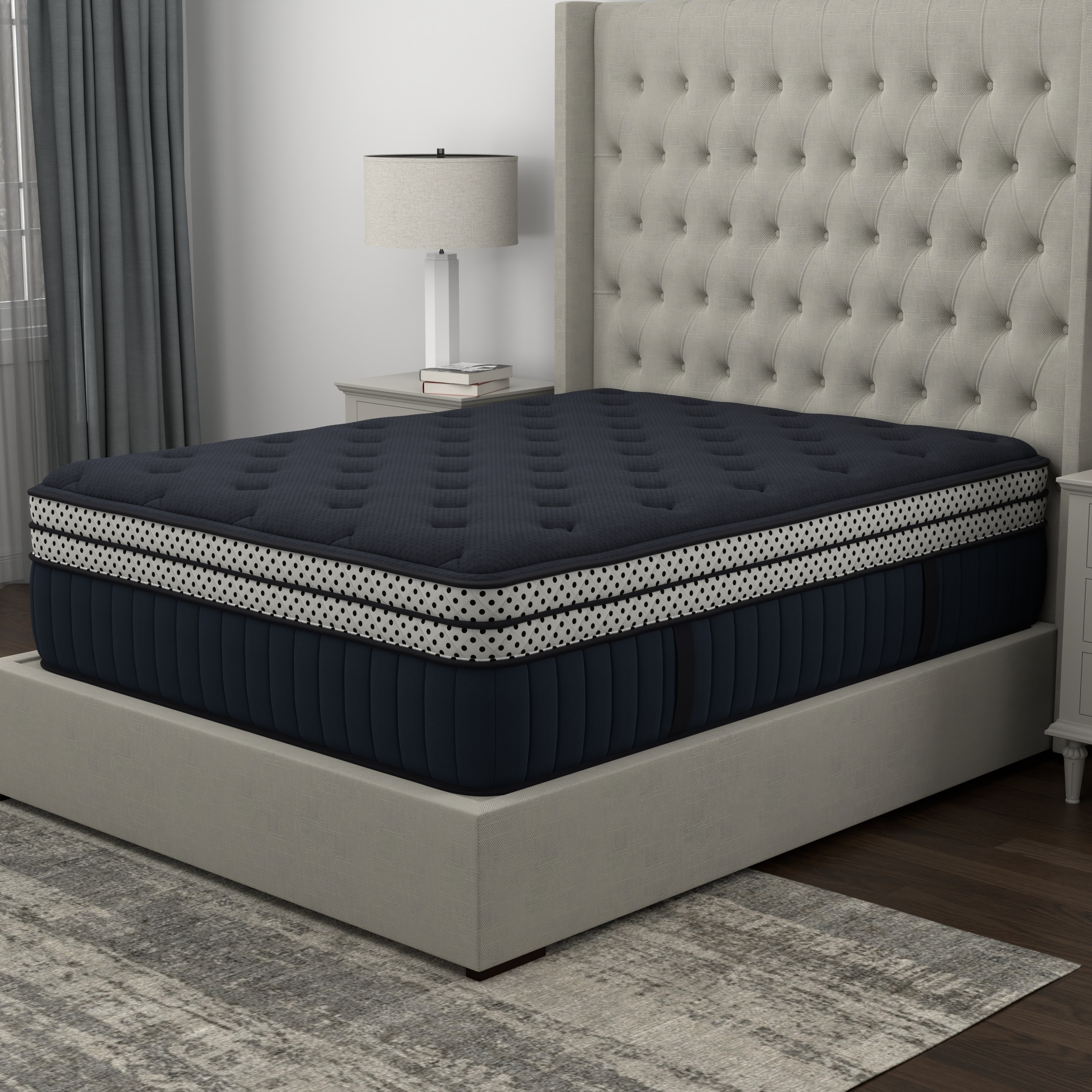 SWQQWEI Twin Mattress,17" Wink Double Box Top Mattress,884 Pocketed