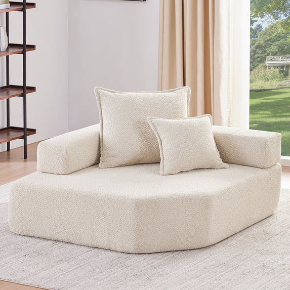 SWQQWEI156''Oversized Modular Couches, Luxury Boucle U Shaped Couch Sectional with Chaise