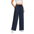 thumbnail image 1 of SWQZVT Wide Leg Sweatpants Womens Casual Drawstring Sweat Pants Baggy Elastic Blue Lounge Pants with Pockets M, 1 of 1