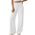 thumbnail image 1 of SWQZVT Women's Summer Palazzo Pants High Waisted Wide Leg Drawstring Flowy Beach Lounge Pants with Pockets, 1 of 8