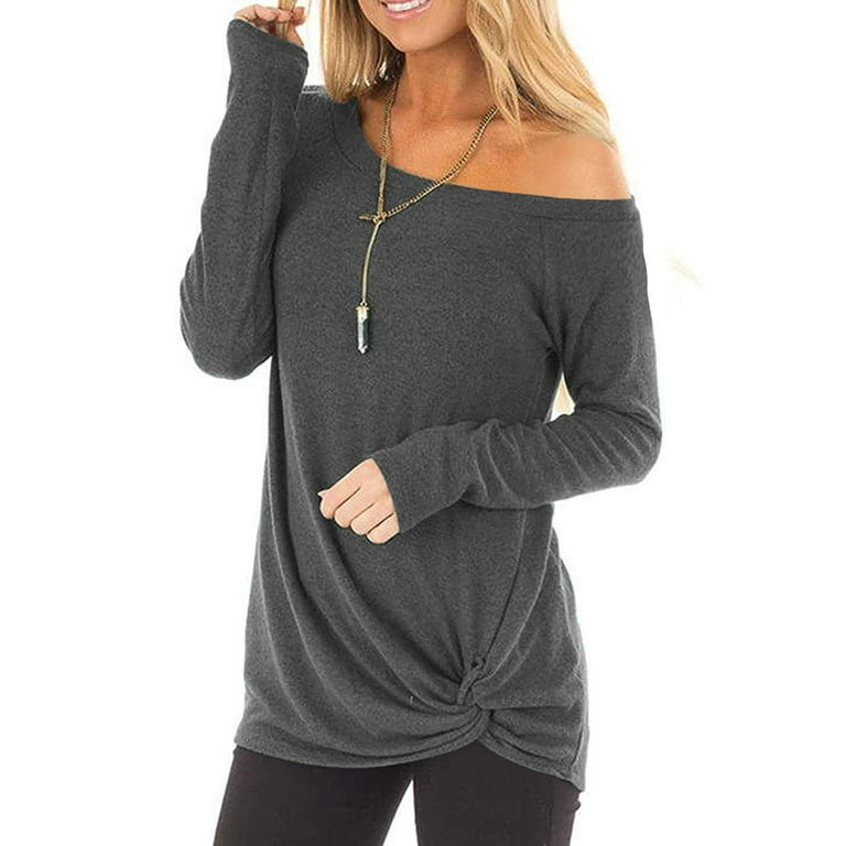Casual Solid Solid Color Oblique Collar Long Sleeve Two Pieces(3 Colors) Casual Solid Solid Color Oblique Collar Long Sleeve Two Pieces(3 Colors)