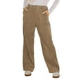 thumbnail image 1 of SWQZVT Womens Corduroy Pants Dressy Straight Leg Pants for Women Khaki Casual Keep Warm Elastic Waistband Slacks Woman Pant XL, 1 of 7