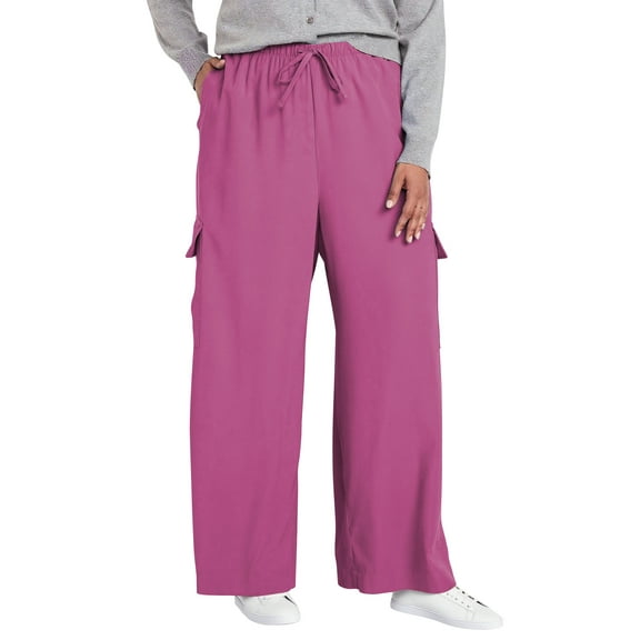 SWQZVT Womens Pants Plus Size Cargo Pants for Women Loose Lightweight Wide Leg Drawstring Pants Casual Work Pants 4XL