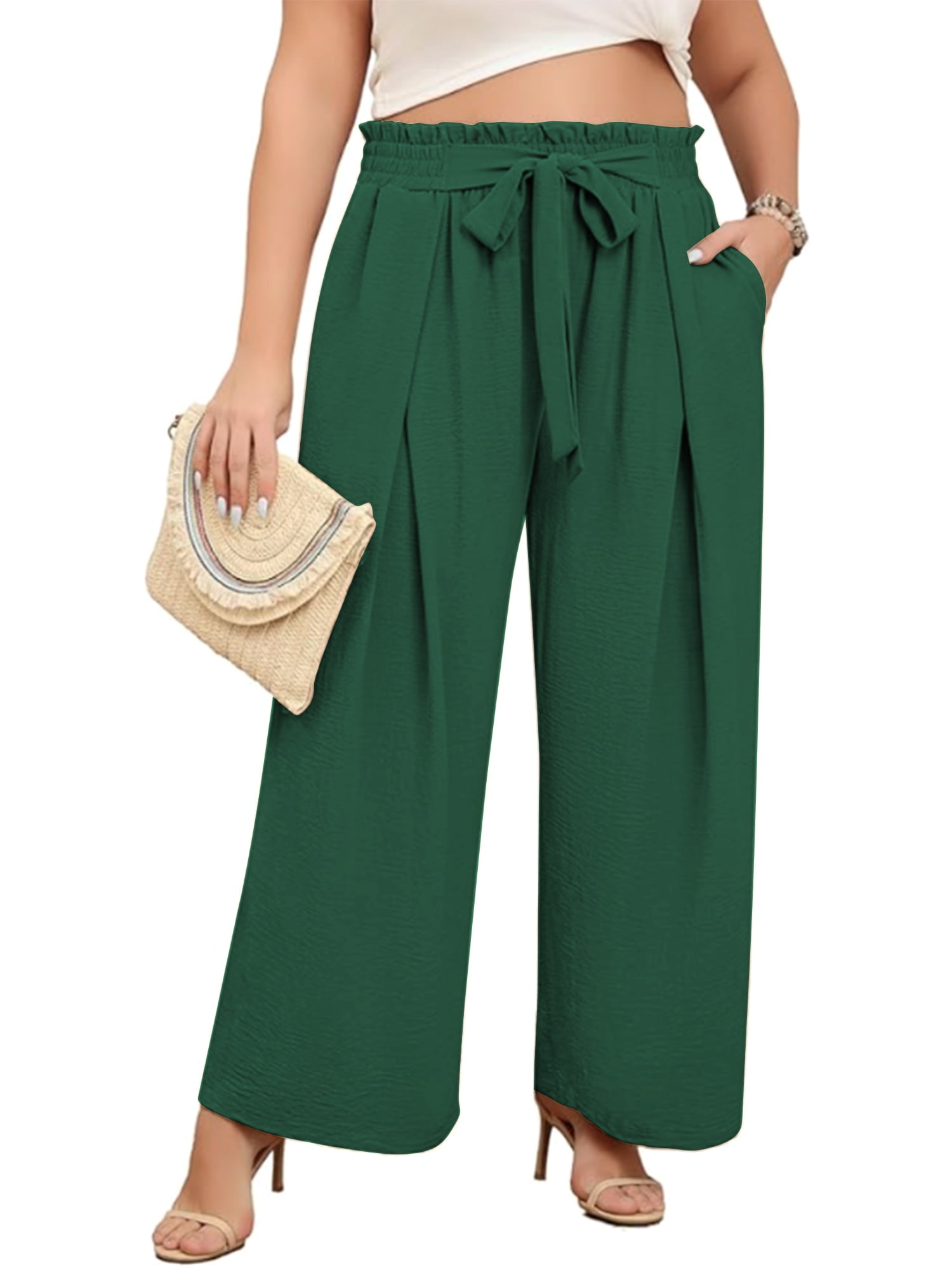 Terra & Sky women's Plus Size Wide Leg Pants - Walmart.com