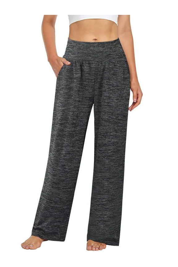 Womens Sweatpants Wide Leg Yoga Pant for Women Casual Stretchy Palazzo Women Pants Black Grey Light Weight Soft Lounge Pants XL