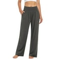 thumbnail image 1 of SWQZVT Womens Sweatpants Wide Leg Yoga Pant for Women High Waisted Casual Women Pants Dark Grey Light Weight Casual Slacks Pants S, 1 of 10