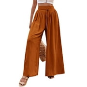 chinese dress ladies Womens Dress Pants for Work Stretchy High Waist Pleated Tapered Pant Slim  Fit Office Business Trousers with Pockets at Amazon Women's Clothing store