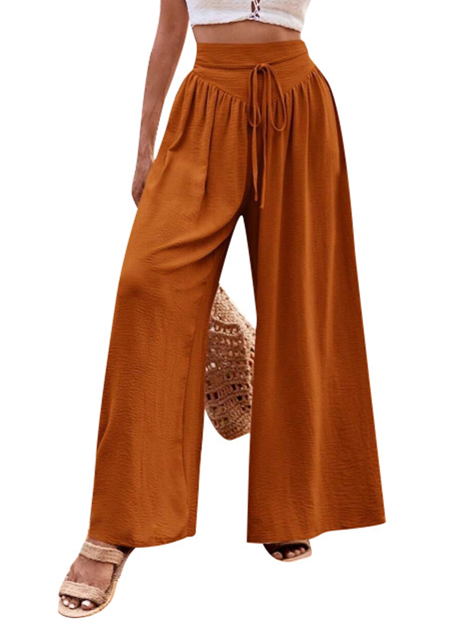 SWQZVT Womens Pants Wide Leg Dress Pants Casual Summer Pants for Women ...