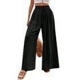 thumbnail image 1 of SWQZVT Womens Pants Wide Leg Dress Pants Summer Casual Pants for Women Loose Louge Black Pants Palazzo Pants for Women High Waisted Pants XXL, 1 of 10