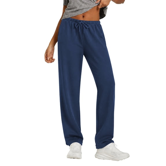 SWQZVT Womens Sweatpants Straight Leg Joggers with Pockets Drawstring Sweatpants Women for Lounging Jogging Workout and Gym