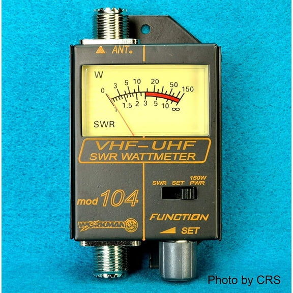SWR / Power METER for VHF / UHF Ham Radio 120 - 500 MHz 150 Watt - Workman Model 104