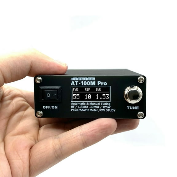 SWR meter,Hf Radio Meter Siuke Swr Meter - Manual 100w 1.8mhz-30mhz Manual Meter - At100m Antenna Meter Morse Code Manual 100w Radio Support Antenna Tuner - Cousopo - - Swr