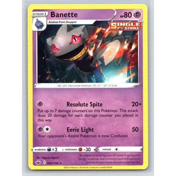SWSH06: Chilling Reign Banette Rare #063/198