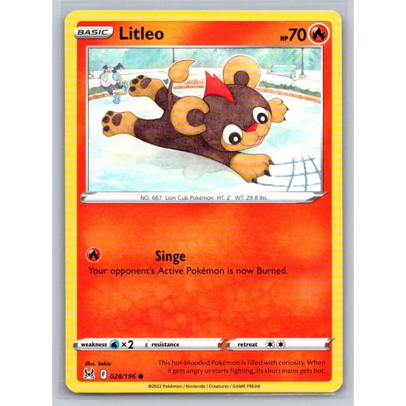 SWSH11: Lost Origin Litleo Common #028/196