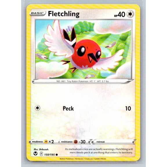 SWSH12: Silver Tempest Fletchling Common #150/195
