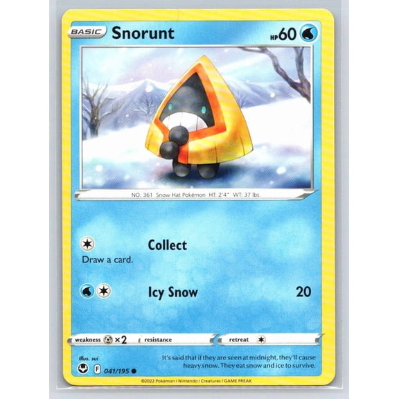 SWSH12: Silver Tempest Snorunt Common #041/195