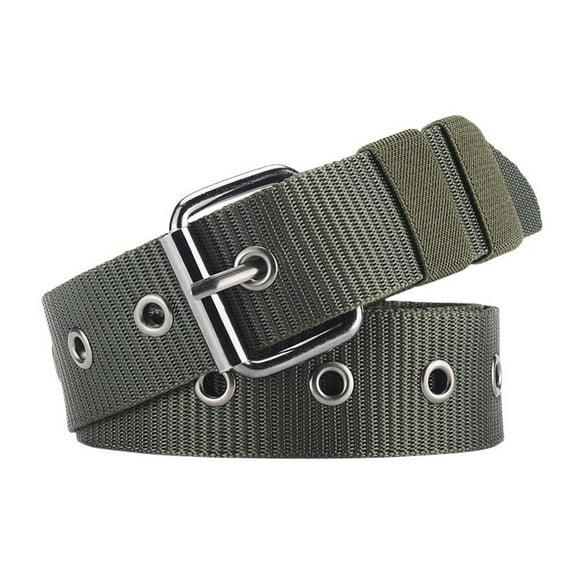 SWSMCLT Men's Adjustable Belts Autumn Belt 2025 Casual Braided Metal Buckle Spring Winter All Seasons Army Green Small-Large
