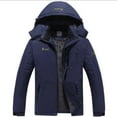 thumbnail image 1 of SWSMCLT Men's Anorak Skiing Jacket Lined Outerwear Waterproof Winter Warm Casual Full Zip Hooded Windbreaker Navy Small, 1 of 1