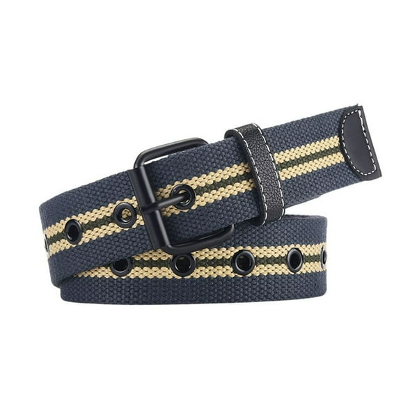 SWSMCLT Men's Autumn Belt Braided Adjustable Belts Buckle Medium Canvas Spring Casual All Seasons Streetwear Grey Small-Large
