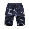 thumbnail image 1 of SWSMCLT Men's Beach Soft Lightweight Fashion Gym Shorts Camo Printed Joggers Cotton Comfy Casual Track Shorts Navy Large, 1 of 4