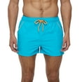 thumbnail image 1 of SWSMCLT Men's Beach Swim Trunks Summer Drawstring Fall Spring Swimsuit Bathing Suit Quick Dry Shorts Mid Rise Sky Blue Small, 1 of 4