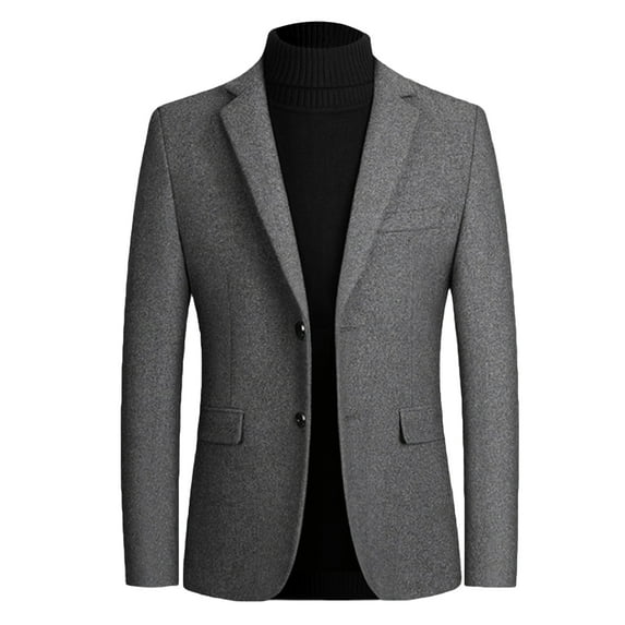 SWSMCLT Men's V Neck Blazer Sport Coat Fall Valentines Day Suit Jacket Cozy Classic Soft Grey2 Small