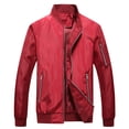 thumbnail image 1 of SWSMCLT Men's Bomber Jackets Lightweight Windbreaker Casual Light Flight Jacket Coat Military Full Zipper Outwear Zip UpSportswear Long Sleeve Sports Red 38, 1 of 3