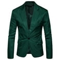 thumbnail image 1 of SWSMCLT Men's Business Casual Suit Jacket Sport Coat Slim Fit Notch Collar Snazzy Split Suit Separate Long Sleeve Dark Green 38, 1 of 3
